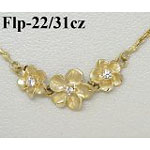 14k Gold Original Plumeria Hawaiian Necklace
